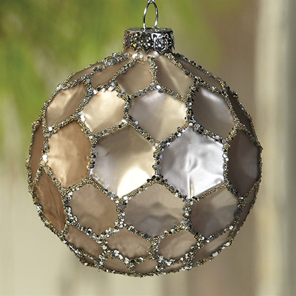 Honeycomb Glass Ornaments - Set of 3