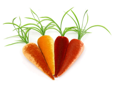 Carrot Bunch - Set of 4 Velvet Carrots