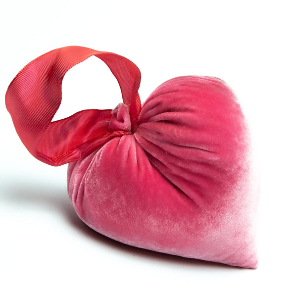Medium Velvet Heart - Bubblegum
