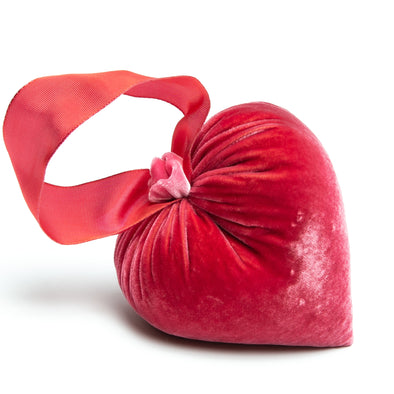 Medium Velvet Heart - Guava