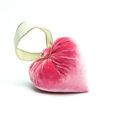 Small Velvet Heart - Bubblegum