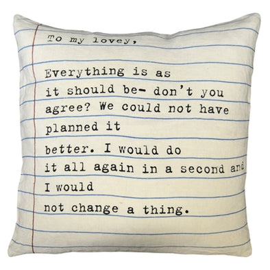 To My Lovey Letter Pillow