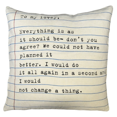 To My Lovey Letter Pillow