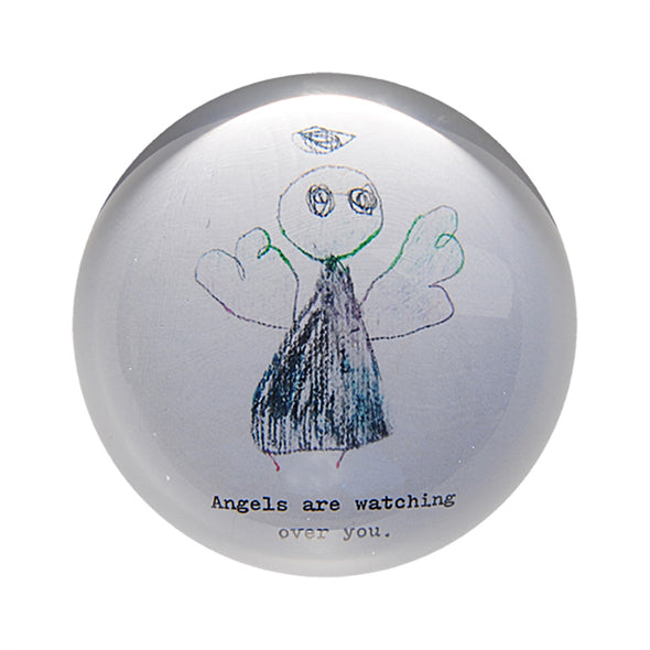 Set of 2 "Angels Watching Over You" Paperweights
