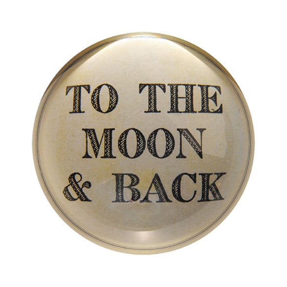 Set of 2 "To the Moon and Back" Paperweights