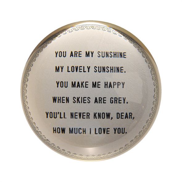 Set of 2 "You are my sunshine" Paperweights